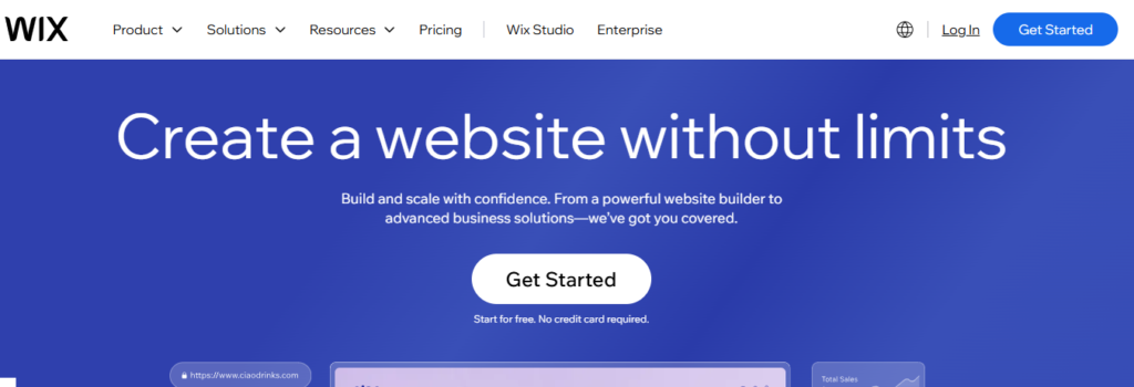 wix sign up