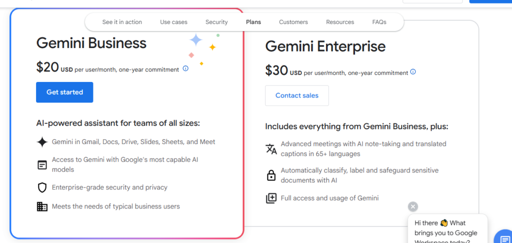 Gemini pricing