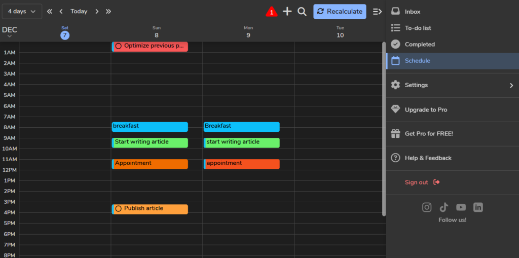 FlowSavvy color coded