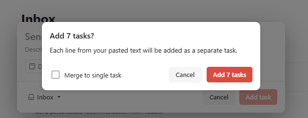 todoist's turning random tasks into neat tasks
