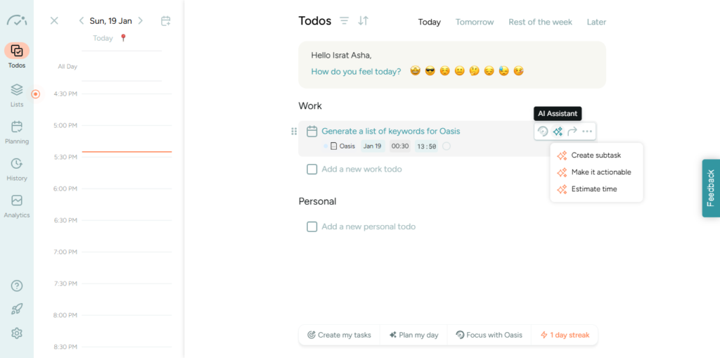 Todos-BeforeSunset- Automated scheduling