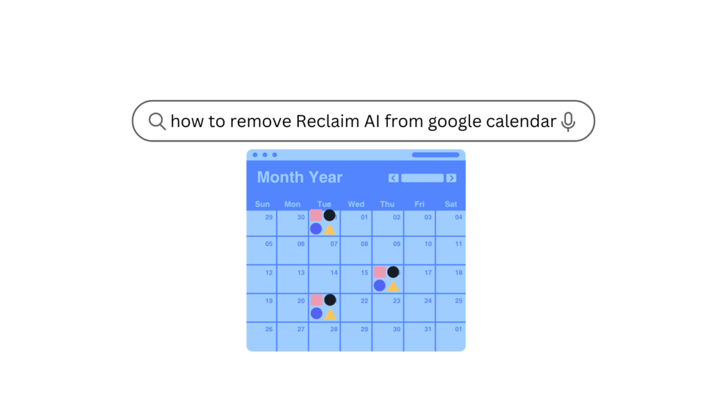 how to remove Reclaim AI from google calendar​