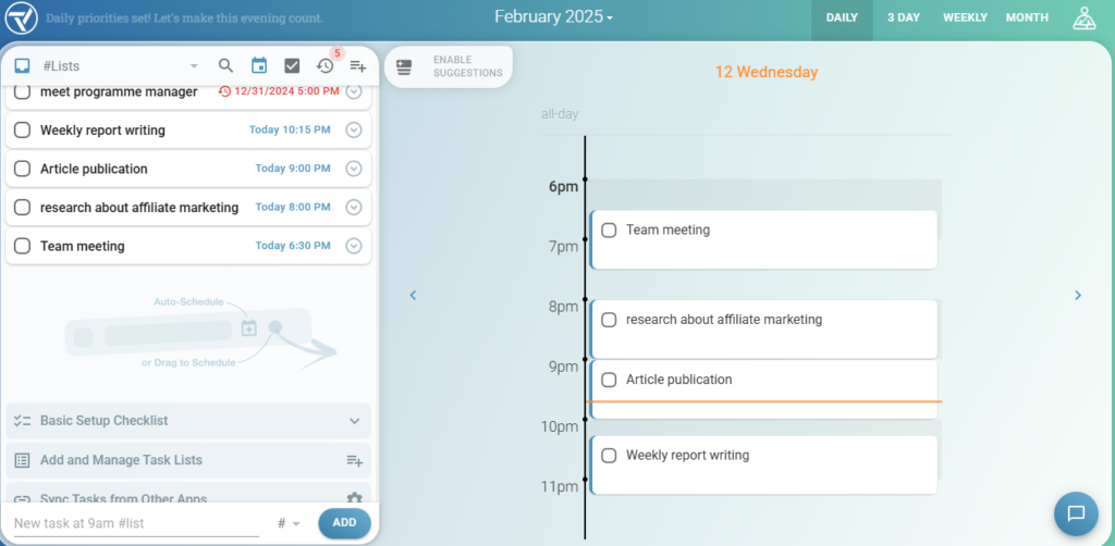 Trevor user interface and task management
